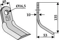 Y-Messer 135x40mm